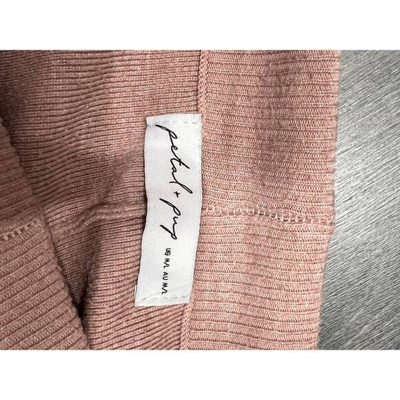 Revolve Petal & Pup Ayers wide leg knitted Y2K Set Light Pink M/L A003953 - Picture 12 of 13